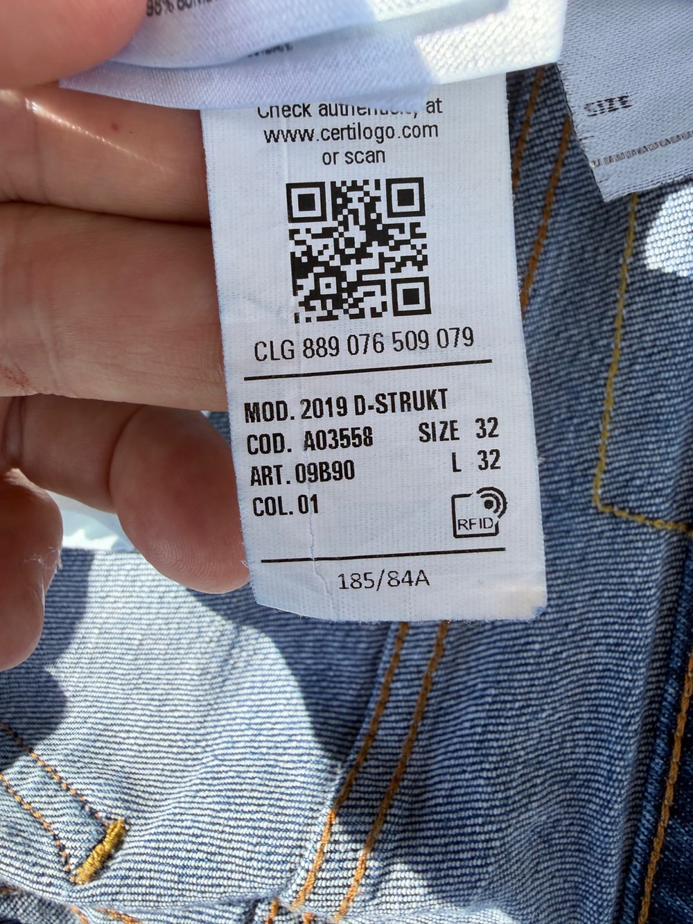 Men’s Diesel D-Strukt Jeans 32 32 Stretch Slim Straight - Picture 8 of 8